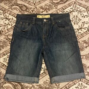 Boy Dark Blue Denim Shorts Sz 9-10Yrs
